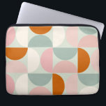 Mid Century Modern Sage Green Blush Oranje Patroon Laptop Sleeve<br><div class="desc">Retro mid-eeuwse moderne patronen - abstracte geometrische vormen - minimalistische patroonsage groen,  wazig roze,  Oranje en roomwit.</div>