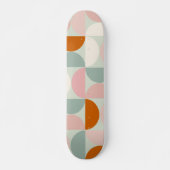 Mid Century Modern Sage Green Blush Oranje Patroon Persoonlijk Skateboard (Voorkant)