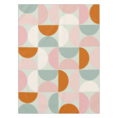 Mid Century Modern Sage Green Blush Oranje Patroon Tafelkleed (Voorkant)