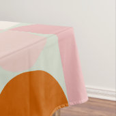 Mid Century Modern Sage Green Blush Oranje Patroon Tafelkleed (Voorbeeld)