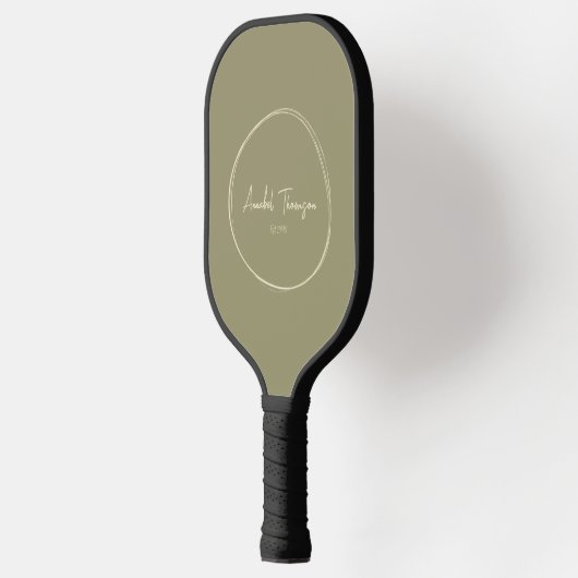 Mid-Century Modern Sage Weide | Scriptnaam Pickleball Paddle (Links)