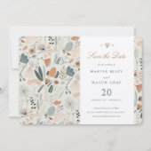 Mid-Century Modern Save the Date Bruiloft Kaart (Voorkant)