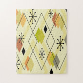 Mid Century Modern Scattered Diamonds Chartreuse Legpuzzel (Verticaal)