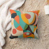 Mid Century Modern Schilderij, Verschillende Kleur Kussen (Deken)
