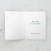 Mid Century Modern Seasons Groeten Kerstmis Feestdagen Kaart (Binnen)