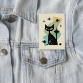 Mid Century Modern Seattle Cat Button (Insitu)