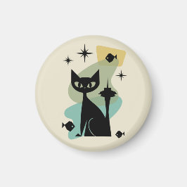 Mid Century Modern Seattle Cat Magneet