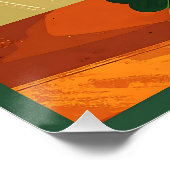 Mid Century Modern Shamrock Martini Sláinte! Perfect Poster (Hoek)