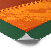 Mid Century Modern Shamrock Martini Sláinte!  Poster (Hoek)