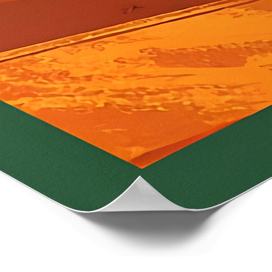 Mid Century Modern Shamrock Martini Sláinte! Poster (Hoek)