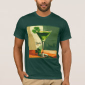 Mid Century Modern Shamrock Martini Sláinte!  T-shirt (Voorkant)