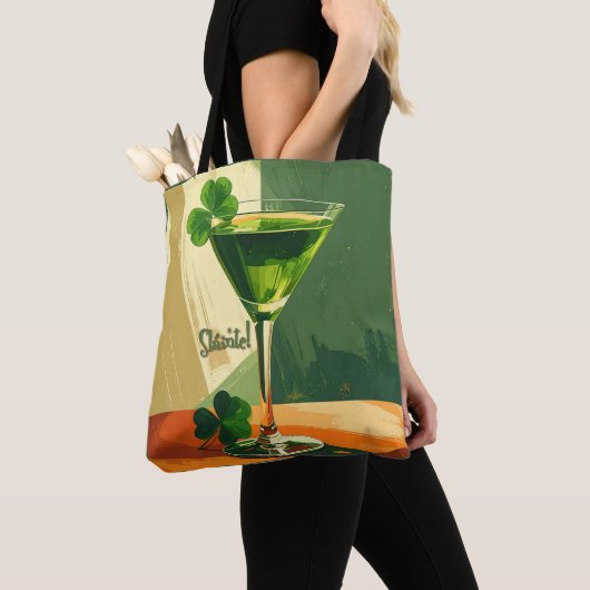 Mid Century Modern Shamrock Martini Sláinte!  Tote Bag (Dichtbij)