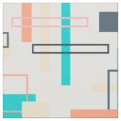Mid Century Modern Shapes Fabric Pattern Stof (Close Up)