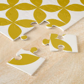 Mid Century Modern Shapes in Mustard Yellow Legpuzzel (Zijkant)