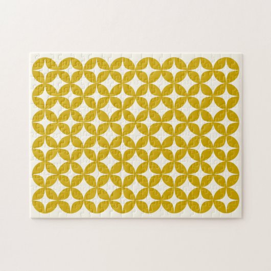 Mid Century Modern Shapes in Mustard Yellow Legpuzzel (Horizontaal)