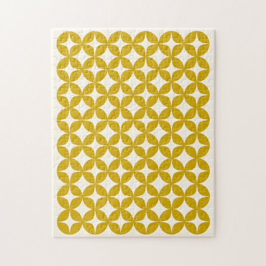 Mid Century Modern Shapes in Mustard Yellow Legpuzzel (Verticaal)