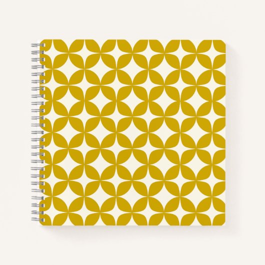 Mid Century Modern Shapes in Mustard Yellow Notitieboek (Voorkant)