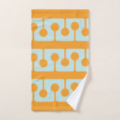 Mid Century Modern Shapes in Sync Sinaasappel, Aqu Bad Handdoek (Handdoek)