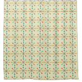Mid-Century Modern Shower Curtain, Starburst Douchegordijn (Voorkant)
