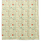 Mid-Century Modern Shower, Eames Pattern Douchegordijn (Voorkant)