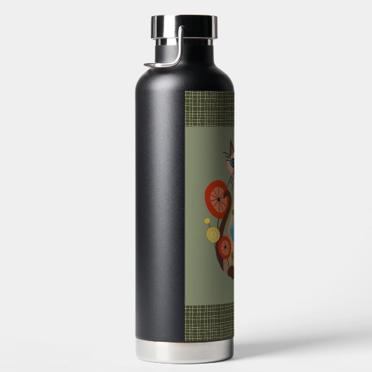 Mid-Century Modern Siamese kat Waterfles (Rechts)