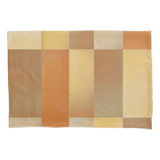 Mid Century Modern Sinaasappel Bruin Gold Twin Kussensloop (Voorkant)