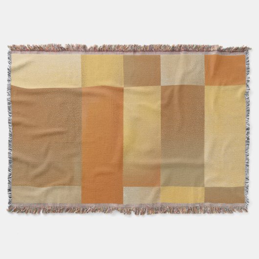 Mid Century Modern Sinaasappel Bruin Goud Deken (Voorkant)