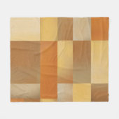  Mid Century Modern Sinaasappel Bruin Goud Fleece Deken (Voorkant (Horizontaal))