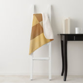  Mid Century Modern Sinaasappel Bruin Goud Klein Sherpa Deken (In situ)