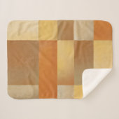  Mid Century Modern Sinaasappel Bruin Goud Klein Sherpa Deken (Voorkant (horizontaal))