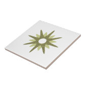 Mid-Century Modern Single Green Starburst Tegeltje (Zijkant)