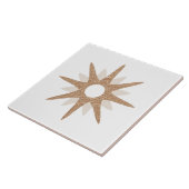 Mid-Century Modern Single Pink Starburst | Groot Tegeltje (Zijkant)