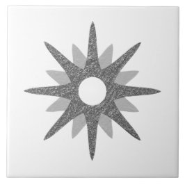 Mid-Century Modern Single Silver Starburst | Groot Tegeltje