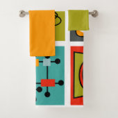 Mid-Century Modern Smorgasbord Bath-handdoekset Bad Handdoek (Insitu)