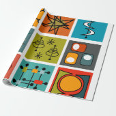 Mid-Century Modern Smorgasbord Cadeaupapier (Uitgerold)