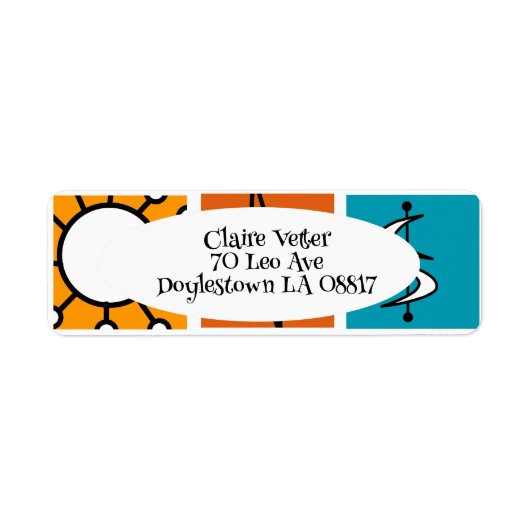 Mid-Century Modern Smorgasbord Etiket (Voorkant)