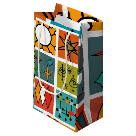 Mid-Century Modern Smorgasbord Klein Cadeauzakje (Voorkant Gekanteld)