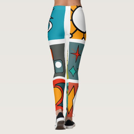 Mid-Century Modern Smorgasbord Leggings (Achterkant)