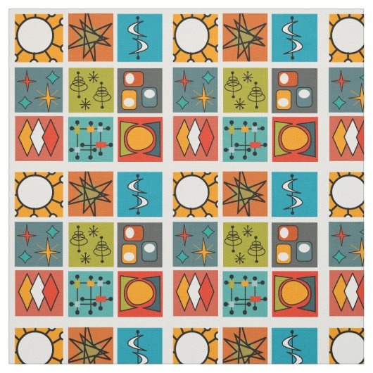 Mid-Century Modern Smorgasbord Stof (Swatch)