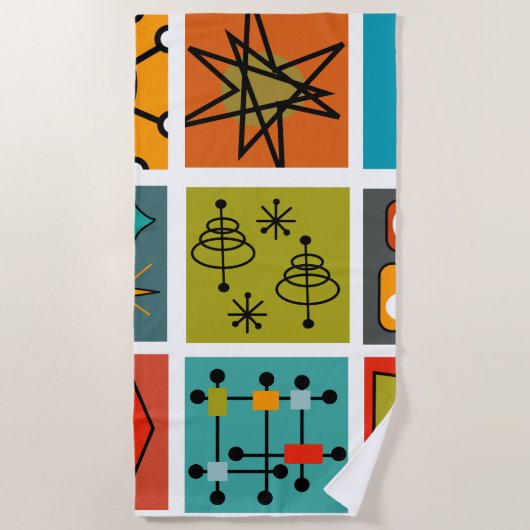 Mid-Century Modern Smorgasbord Strandlaken (Voorkant)