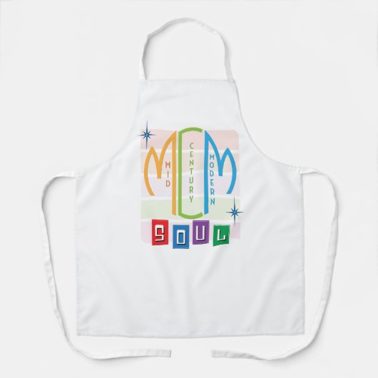 Mid Century Modern Soul retro MCM ontwerp Schort (Voorkant)