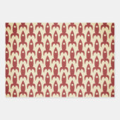 Mid Century Modern Space Age Retro 50s Kerstmis Inpakpapier Vel (Voorkant 2)