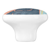 Mid Century Modern Space Kitty Keramische Knop (Zijkant)