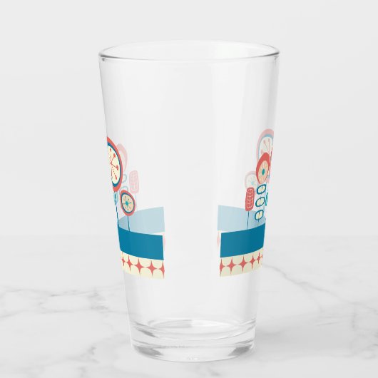 Mid Century Modern Spring Garden 2 Glas (Links)