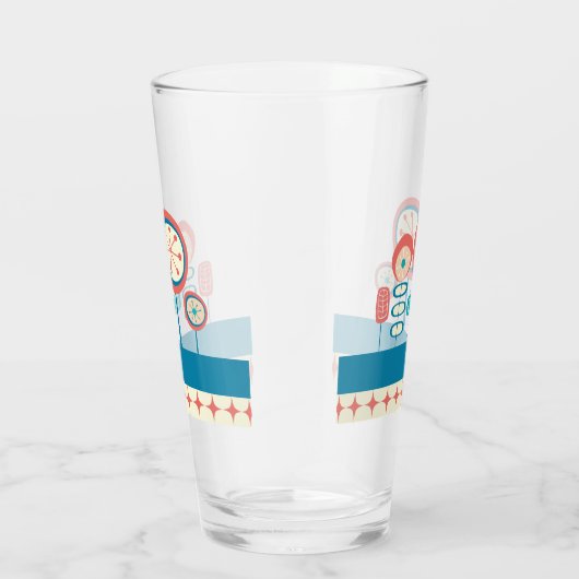 Mid Century Modern Spring Garden 2 Glas (Rechts)