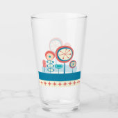 Mid Century Modern Spring Garden 2 Glas (Voorkant)