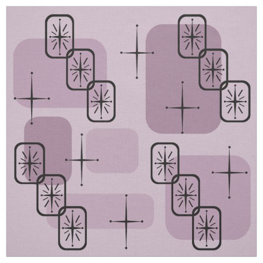 Mid Century Modern Sputnik Mauve Stof (Swatch)
