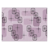 Mid Century Modern Sputnik Mauve Tafelkleed (Voorkant (Horizontaal))