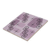 Mid Century Modern Sputnik Mauve Tegeltje (Zijkant)