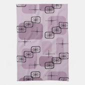 Mid Century Modern Sputnik Mauve Theedoek (Verticaal)